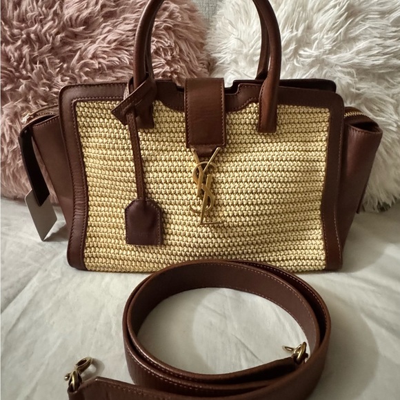 YSL Raffia Downtown Shoulder Bag - Picture 5 of 16